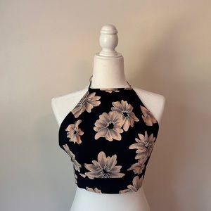 Handmade in Vietnamese Floral Halter Top